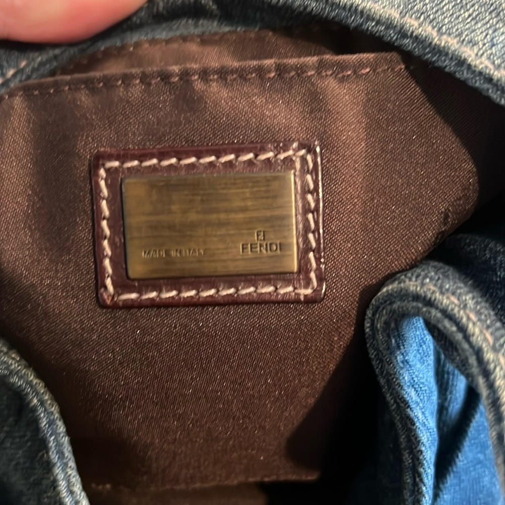 Fendi Vintage Hobo Bag Blue Denim & Leather - Picture 14 of 15